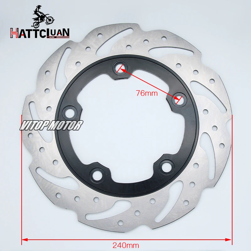 HATTCLUAN Motorcycle Rear Brake Disc Rotor for Sym Symphony ST 50i 125i 150i 200i XS175T ST175 43121-XPA-000