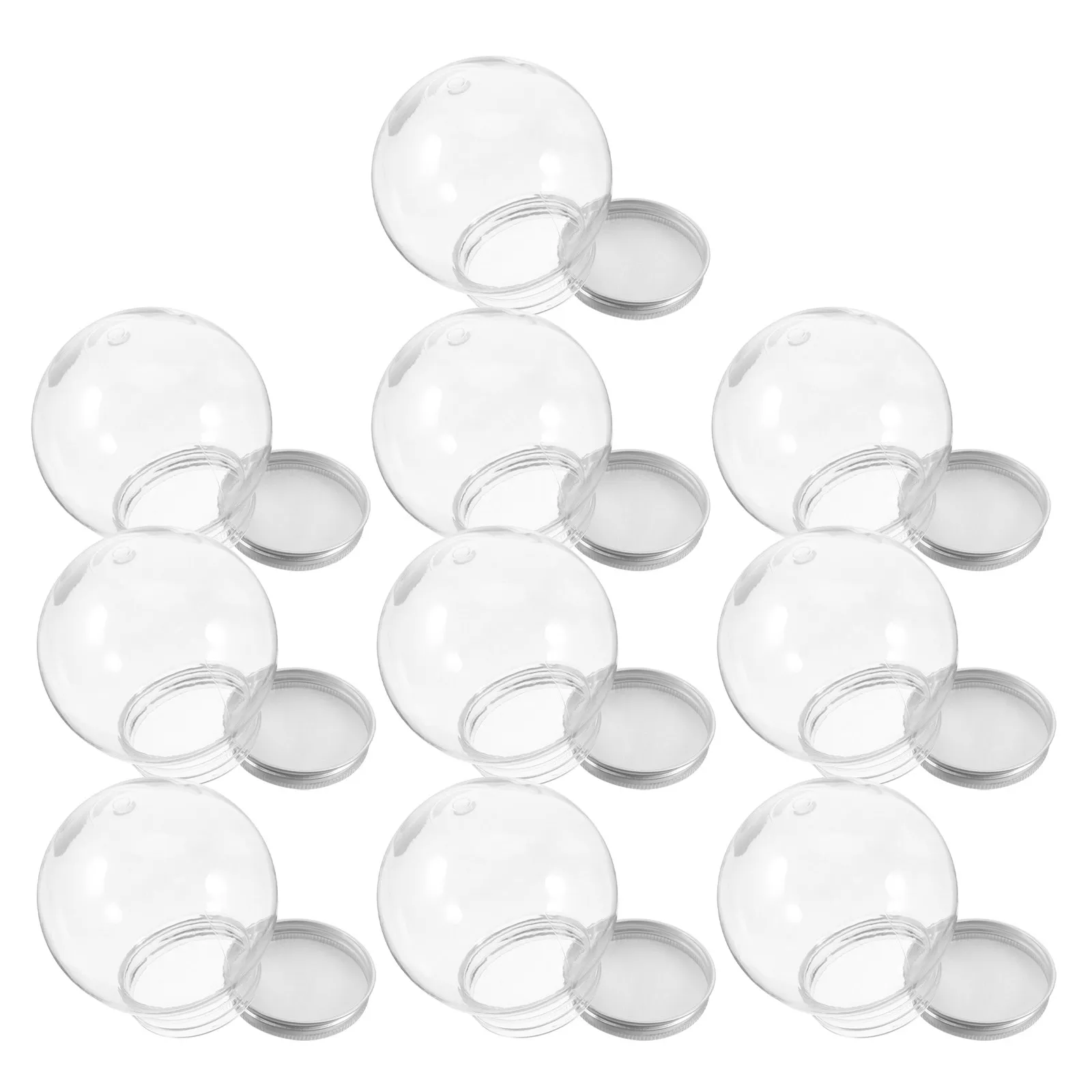 10Pcs Thickened Transparent Round Plastic Yogurt Bottles 250ml Clear Drink Containers Juice Bottles Candy Jars Christmas view 6
