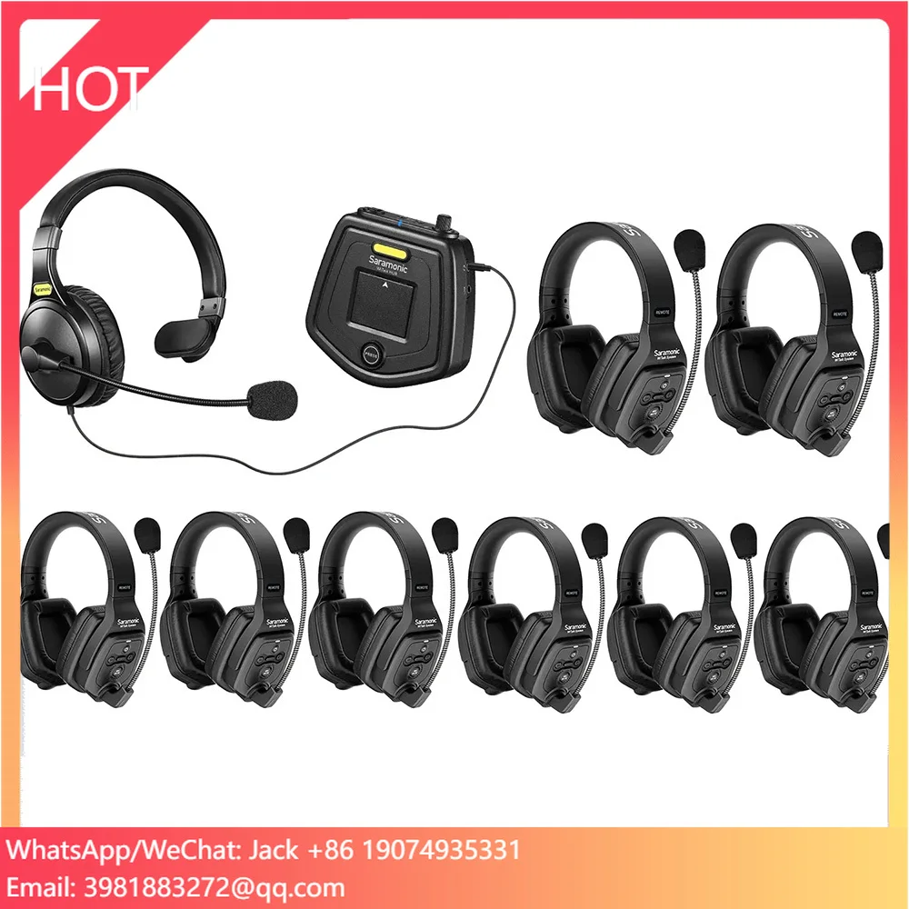 

Saramonic Witalk WT9D полнодуплексная беспроводная гарнитура для внутренней связи, гарнитуры для командной связи, микрофон для кино, сценического спорта