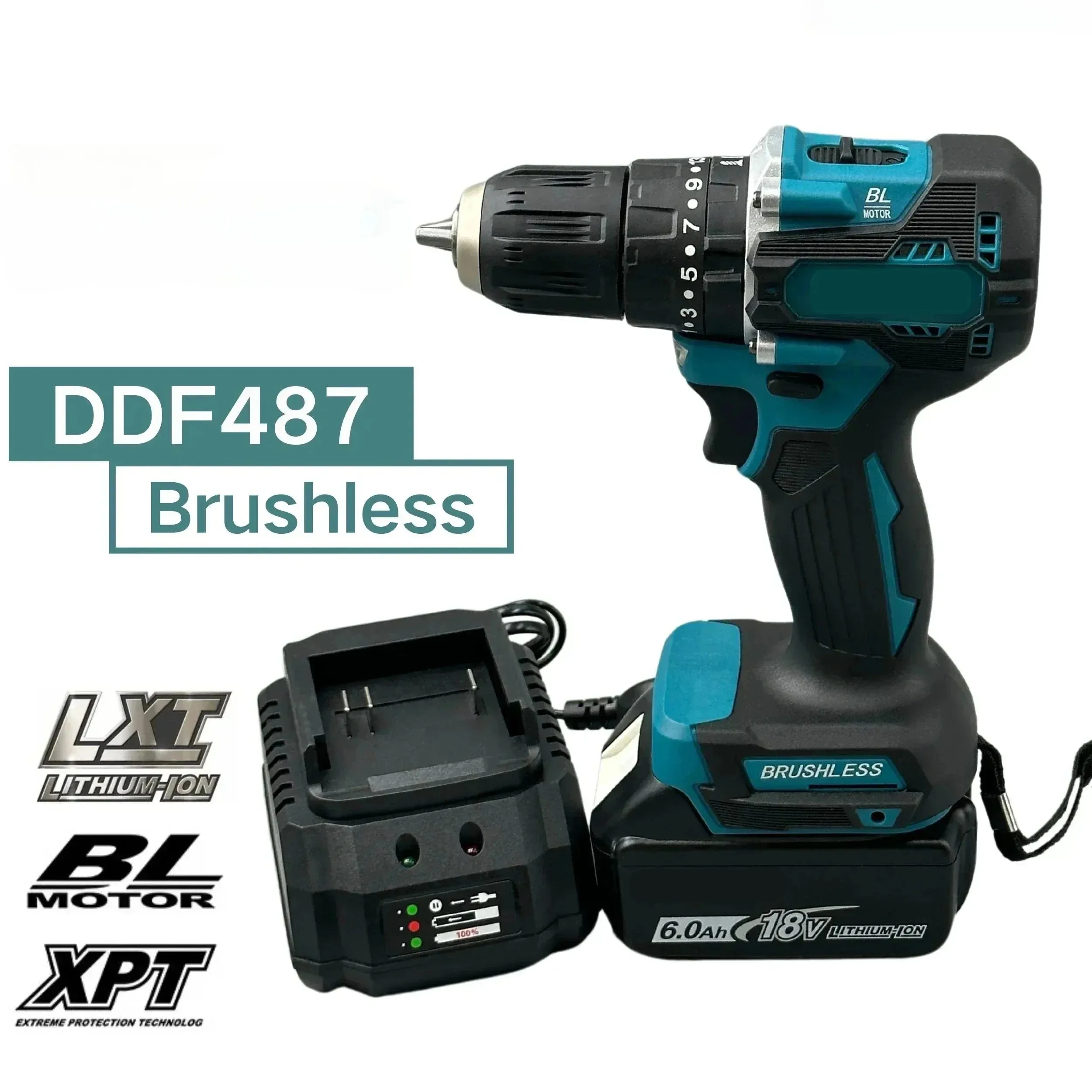 

Screwdriver Brushless Electric Drill Impact Drill Of Decoration Team Power Tools for 18V Makita Battery