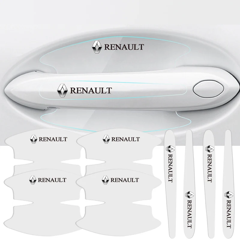 

Car Door Handle Bowl Transparent Sticker Anti-collision Protection Strips For Renault Megane 2 3 4Kadjar QM6 Clio Koleos Espace