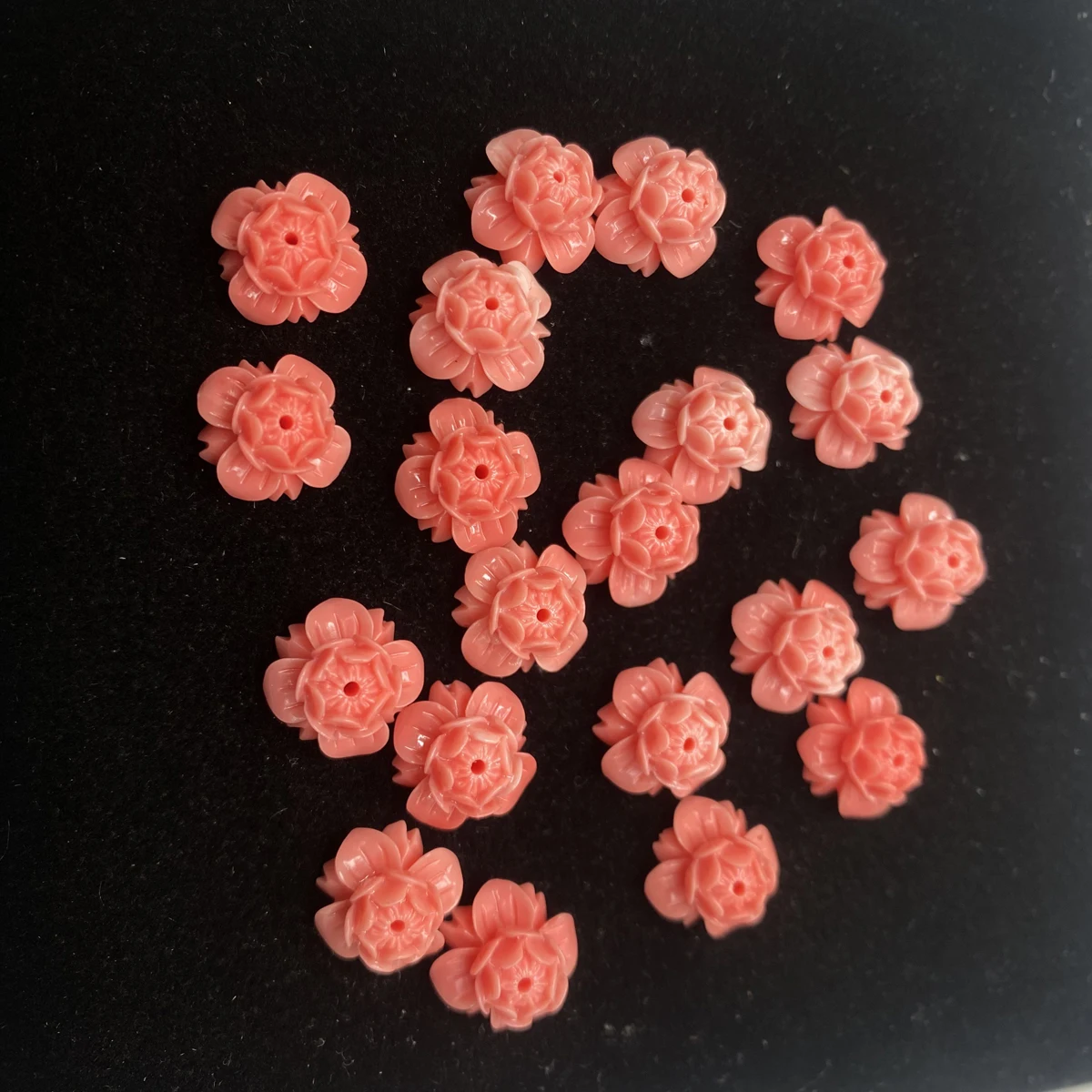 10Pcs Lotus Throne Loose Beads Shell Powder Isolation Beads For Jewelry Making DIY Bracelet Necklace Chains Accessory
