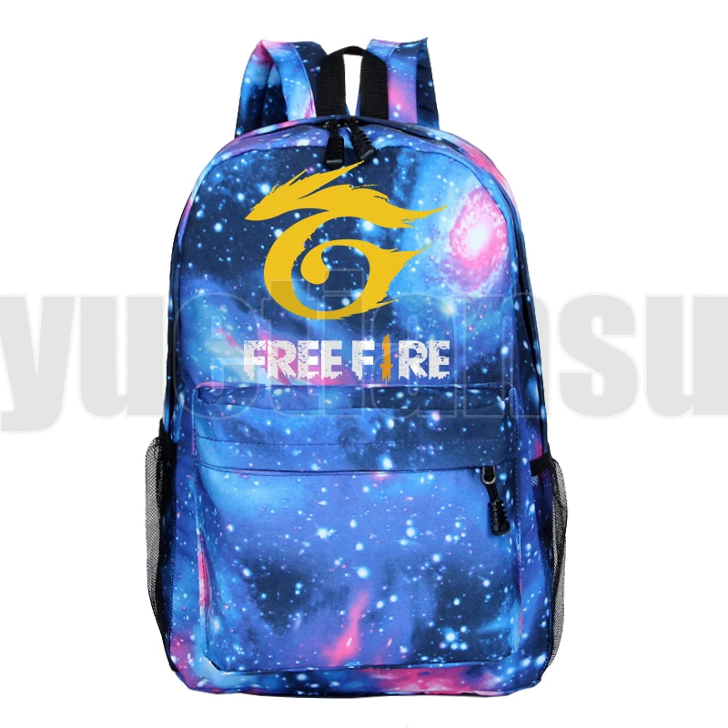 Free Fire Garena-mochila con cremallera para hombre y mujer, bolsa para ordenador portátil, Harajuku, de viaje, juego de guerra, Kawaii, 2022