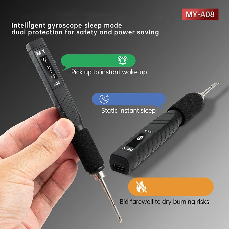 

YCS M.Y-A08 USB Soldering Iron Portable Welding Pen Multifunctional Display Electric Soldering Pen Electronic Repair