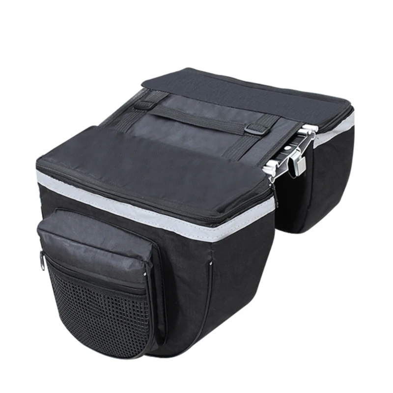 Double Side Bicycles Saddles Bag Bicycles Rear Rack Bag Water Resistant  Luggage Carriers Bike Rack Tail Bag Easy to Use