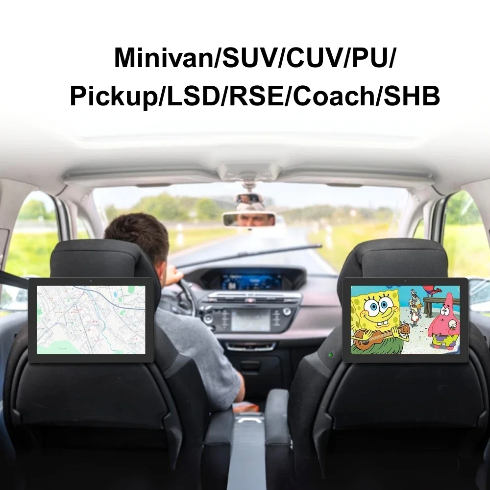 Tablette Android Interactive Touch Screen With Back Button Android 11 4K 5.0 MP Camera 2*2W Speaker for Minivan/SUV/Business Car