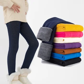 Girls Fleece Lined Winter Leggings 1