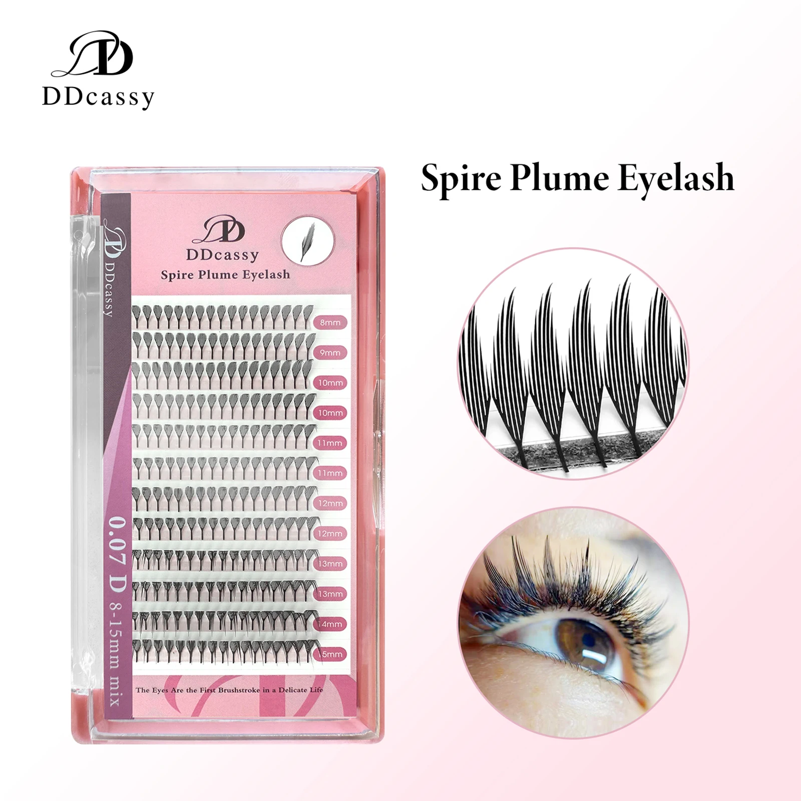 Cashmere Anime Comic Premade Fans Spire Lash Blisters pestanas nagaraku Lashes Feather Plume Shape Manga False Eyelash