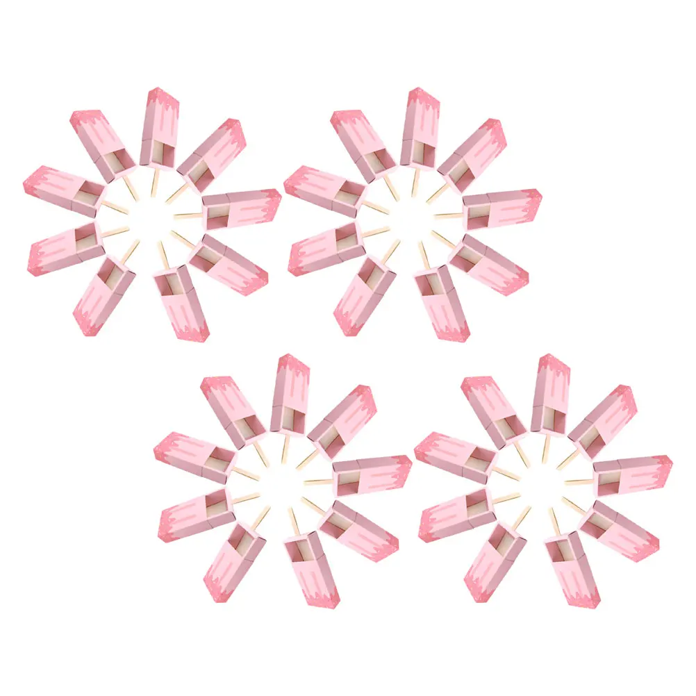 

50 Pcs Ice Cream Wedding Candy Box Organizer Bridal Shower Favors Paper Birthday Treat Container Cases Bride Beautiful Boxes