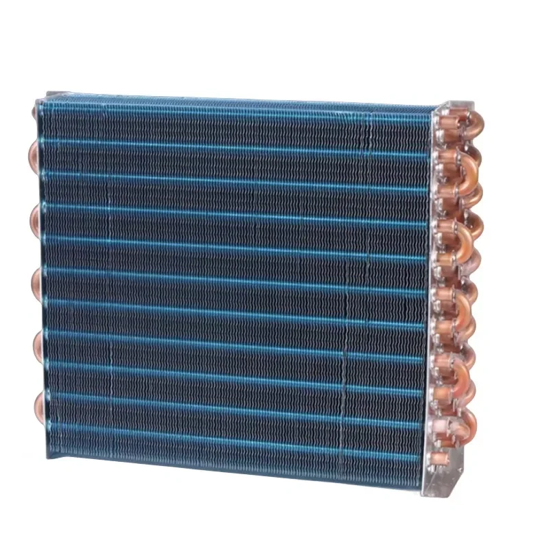 Small Condenser Without Shell Radiator Heat Exchange Chiller Part Heat Exchanger Copper Tube Aluminum Fin Computer Cold Row