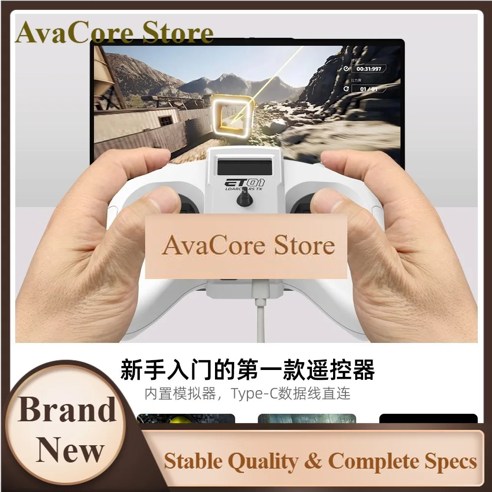 AvaCoreLdarc ET01 2.4G ELRS Protocol Remote Control Simulator Aircraft Model Four-Axis For RC Flying Machine
