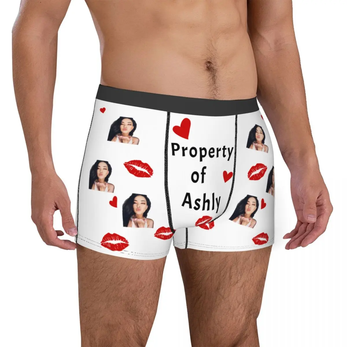 Custom Underwear Personalized for Men Boyfriend Husband Boxer Briefs with Photo Face Anniversary Valentines Day Gifts for Him