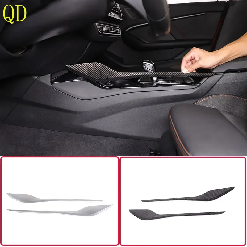 

ABS carbon fiber For BMW 1 2 Series F40 F44 2020-2024 car center control gear panel side decorative strip sticker accessories
