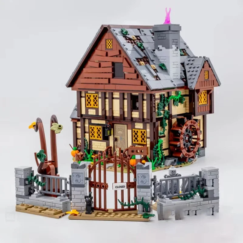 

Street View Model Halloween Hocus Pocused Witch Sanderson House Building Sister's Cottage Blocks Bricks Festival Party Gifts
