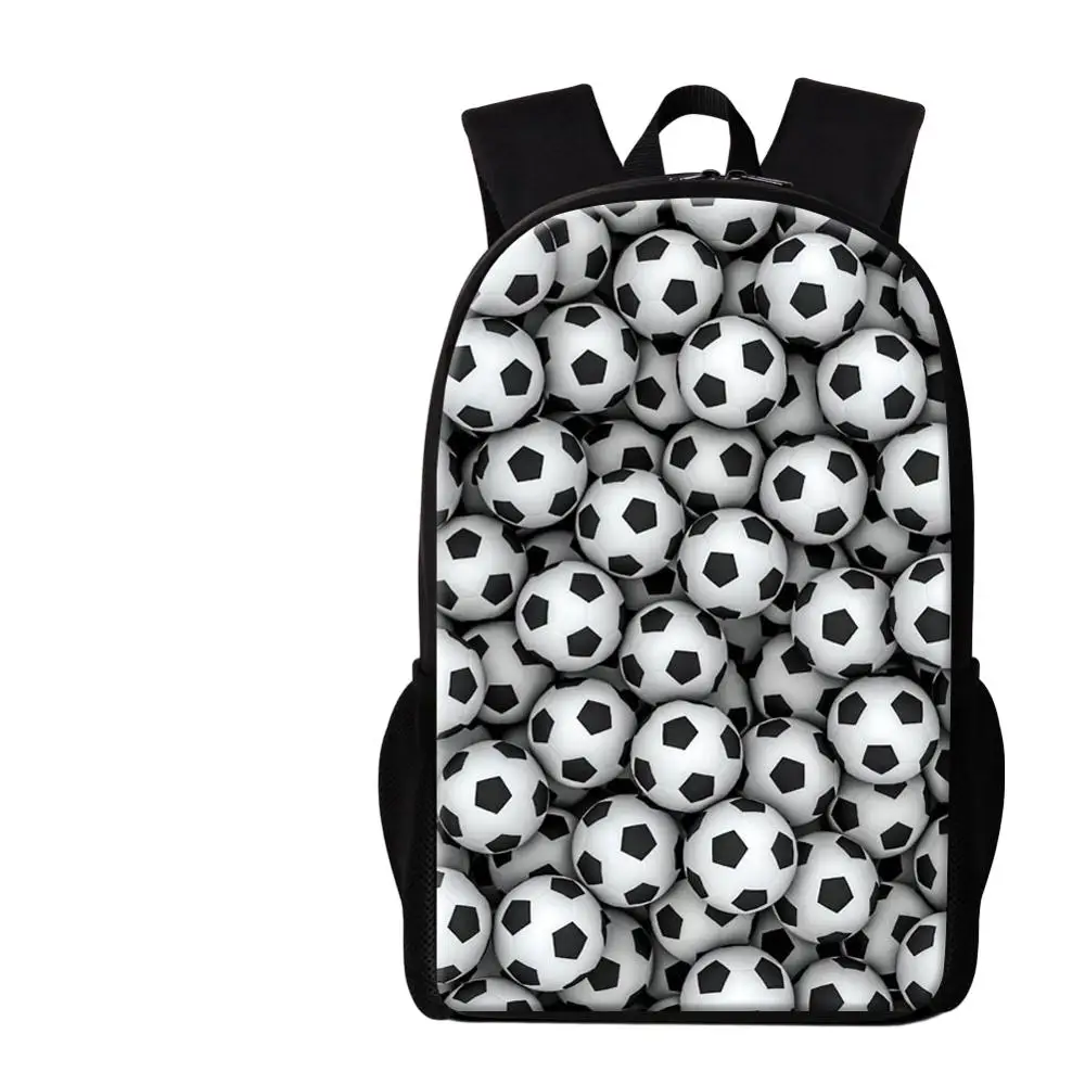 Borsa da scuola classica stampata da calcio per ragazzi zaino in poliestere di alta qualità per bambini borsa grande da uomo zaino Casual all'aperto