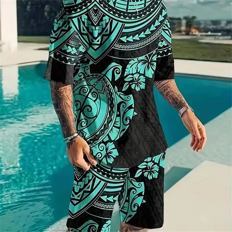 2025 New Summer Sports Black and White Tiger 3D Pattern Outdoor Street Women's and Men's Children's T-shirt Shorts Set