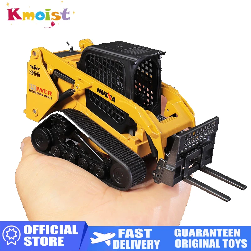 HUINA 1:50 Scale 1705/1706/1707/1708 Die-cast Metal Static Skid Steer Loader Model Zinc Alloy ABS Model Toys for Boys Kids Gifts