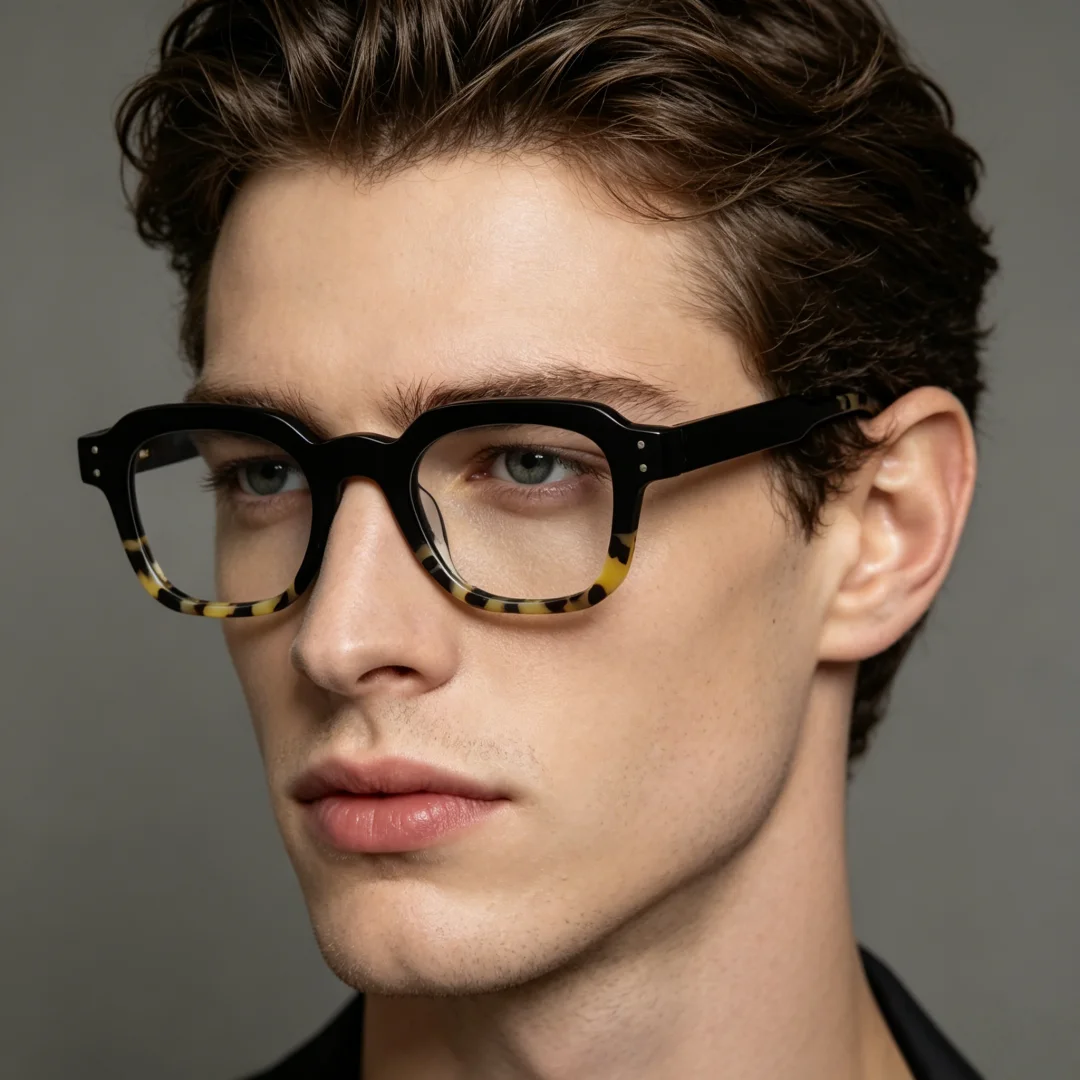 Vintage Square Acetate Reading Glasses for Men Women Customize Myopia Presbyopia Prescription Glasses