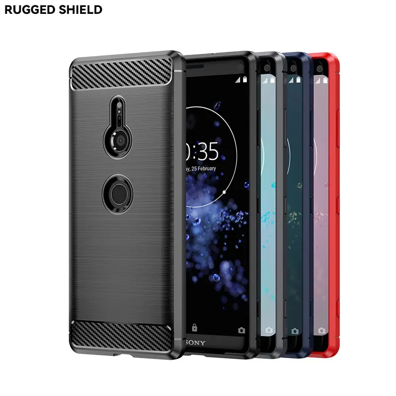 For Sony Xperia XZ3 H9436 H8416 Case Carbon Fiber Skin Soft Silicone TPU Cover Phone Case For Sony Xperia XZ3 H9436 H8416 H9493