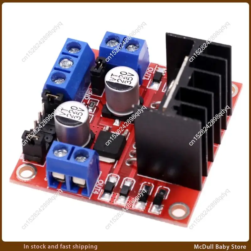 ABJA-L298N Modul Dual H-Brücke Schrittmotor Treiberplatine Modul 2A/25W, geeignet für Roboter und Smart Cars