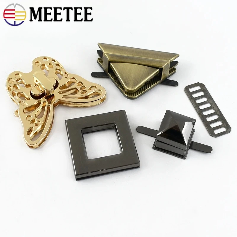 

4Pcs Metal Bags Lock Buckles Women's Handbags Turn Twist Locks Closure Latch Clasp Replacement Decoration Buckle Bag Accessories