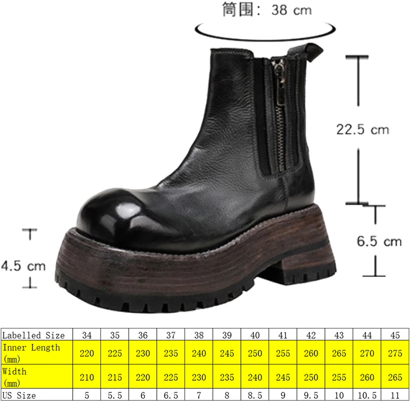 Fujin 6.5cm Big Toe Women Boots ZIP Platform Fashion Ethnic Moccasins Shoes Genuine Leather Wedge Autumn Spring Ankle Booties