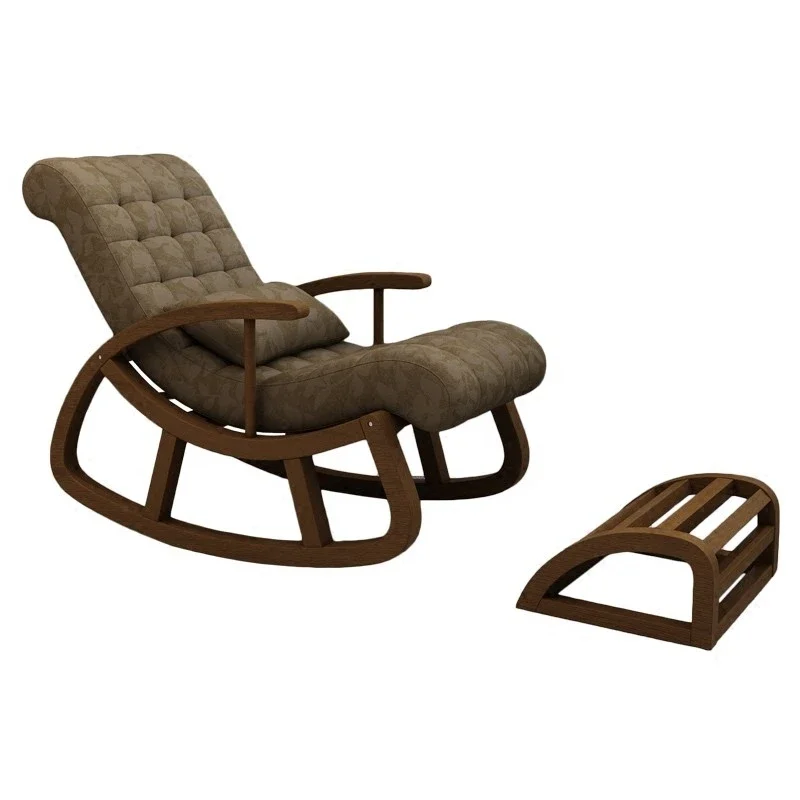 

Rocking chair household recliner balcony leisure chair nap chair happy single sofa solid wood rocking