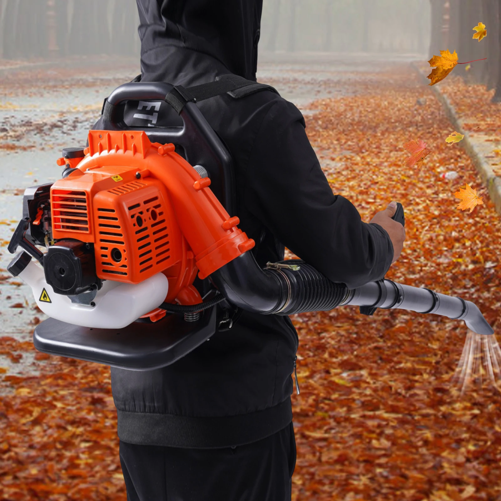 

2 Stroke Backpack Pneumatic Leaf Blower 42.7cc 7000rpm + Removable Air Duct