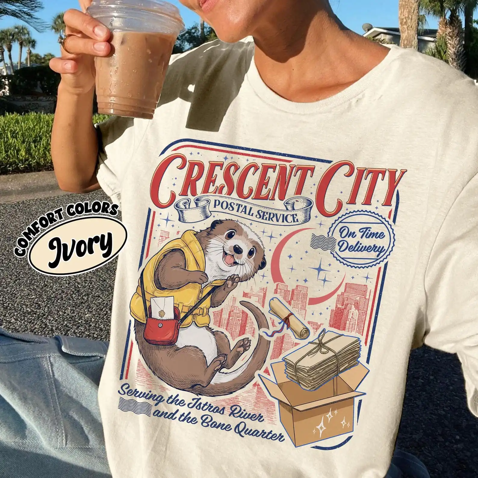Crescent City Postal Service Shirtcotton, Crescent City Book Merch T Shirt For Fan, SJM Merch Bryce Quinlan