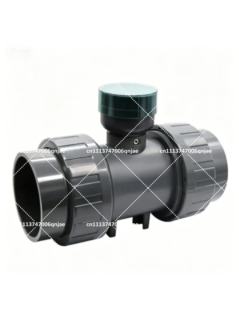 RS485 Digital Display Flow Meter, High Precision Smart LCD Electronic Flow Sensor UPVC for Farm Garden Irrigation