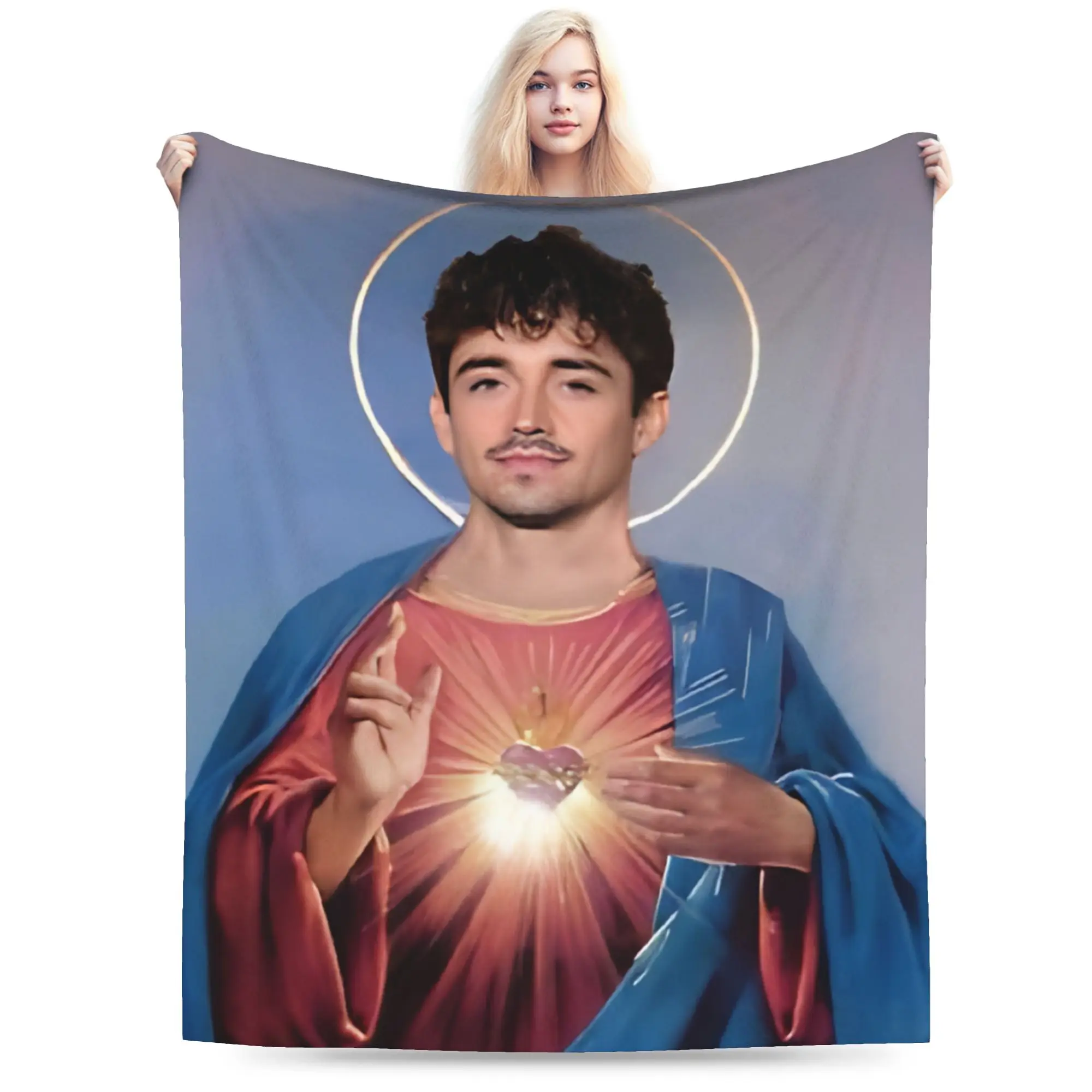 Saint C-Charles L-Leclerc Blanket  Flannel Novelty Warm Throw Blankets for Home Textile Decor