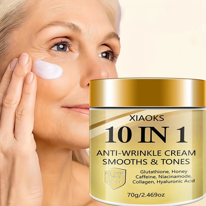 10-in-1 Instant Firming and Lifting Cream, Deeply Hydrating and Moisturizing, Smooths Dry Skin, Enhances Radiance and Elasticity, Skin Care Product, Gives Skin a Youthful Glow, Contains Retinol, Hyaluronic Acid, Niacinamide, Vitamins, Collagen, 70g, Non-Greasy - view 3