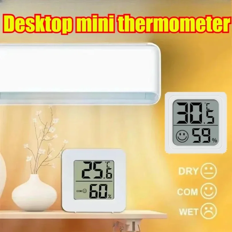 1/3/4/6PCS Mini LCD Digital Thermometer Hygrometer Indoor Room Temperature Humidity Meter Sensor Gauge Weather Station Set