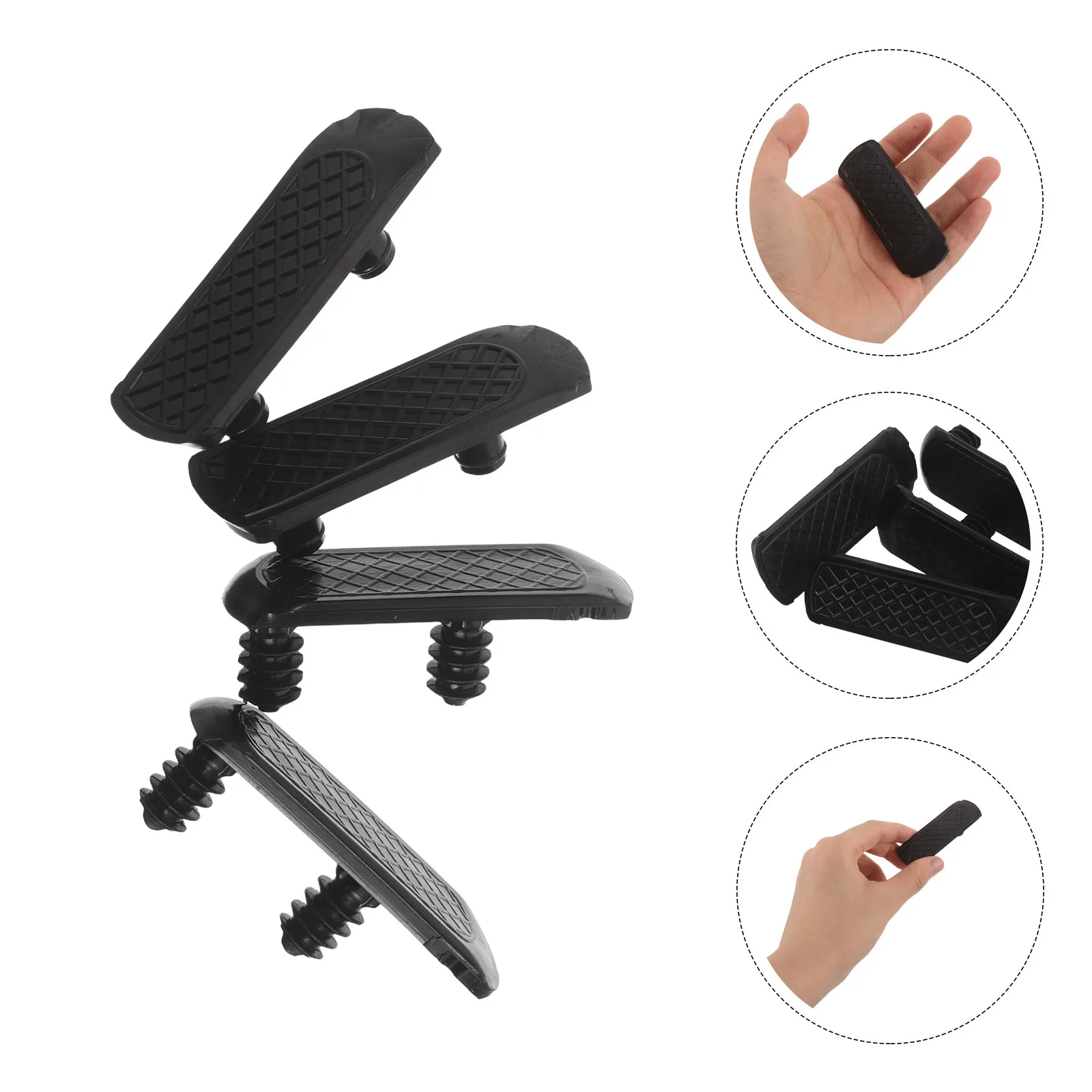 4Pcs High Chair Leg Covers Non-Slip Foot Pads Floor Protectors for Chairs Anti-Tilt Stabilizer Scratch Prevention Wood Tile