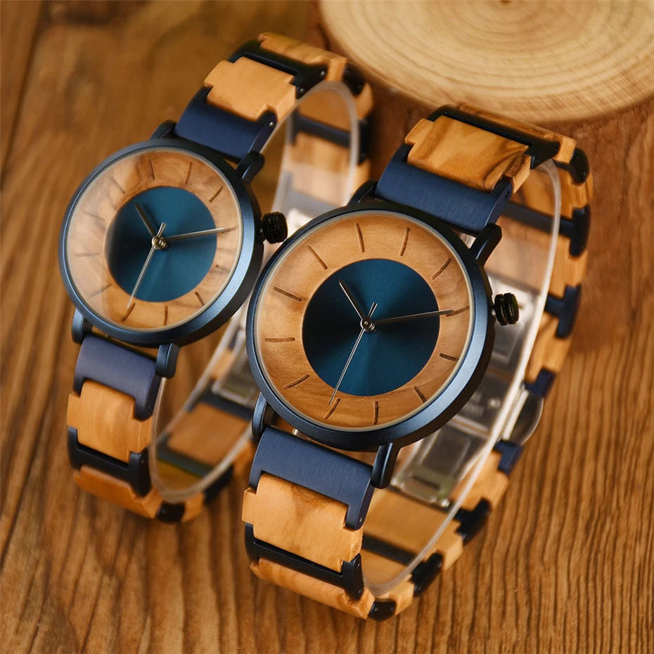 Montre-bracelet en bois pour femme, cadeau de couple, Noël, livraison directe