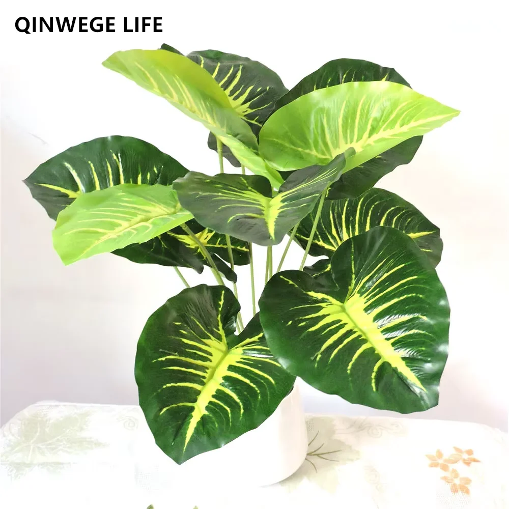 

48cm PVC Artificial Plant Tree Fake Foliage Greenery Wedding Home Decor No Pot Vase