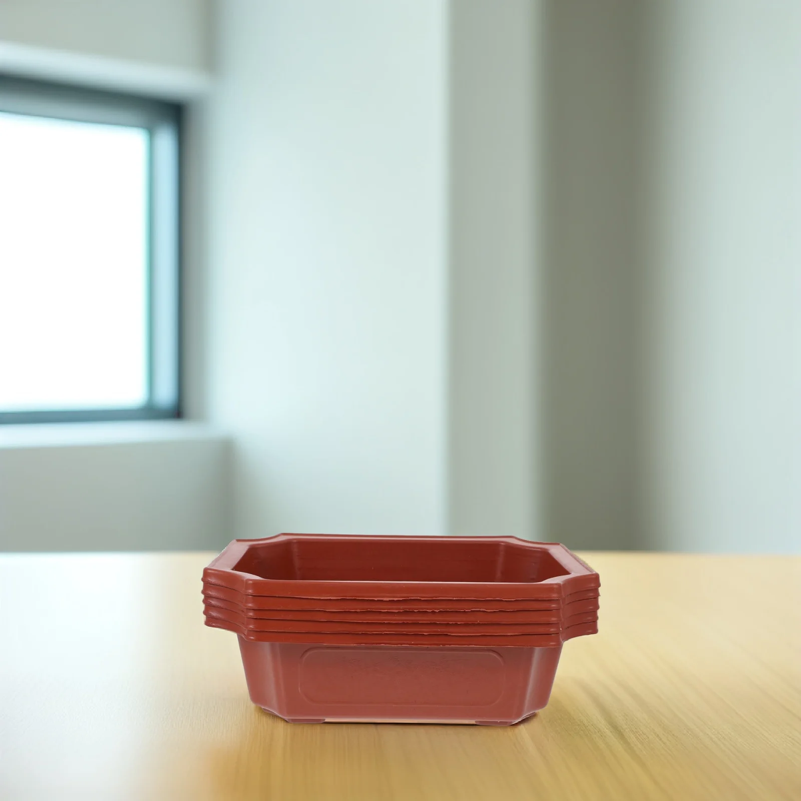 

10pcs Classical Rectangular Bonsai Pot Thickened Plastic Flowerpot For Indoor Outdoor Garden Home Office Planting Large