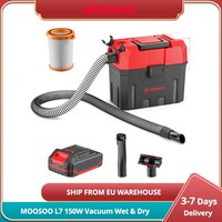 MOOSOO L7 150W 3IN1 Small Cordless Shop Vac, Portable Shop Vacuum Wet & Dry With Blower, Powerful But Quiet 2 Gallon Wet Dry Vac