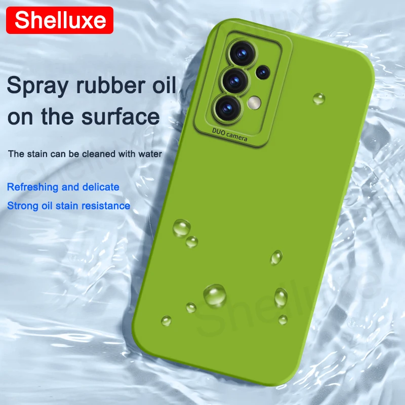 For Samsung A52 A53 Case Shelluxe Square Liquid Silicone Soft Cover For Samsung Galaxy A52 s A52s A53 A54 A55 A56 5G Phone Cases