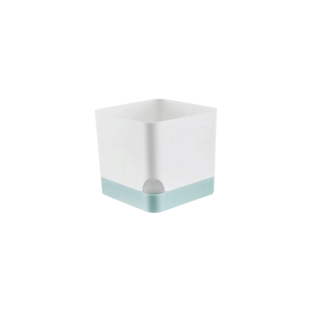 Square Shape Self Watering Plant Pots 2-Layer Design Drainage Hole Flower Planters Patchwork Plastic Lazy Flowerpot Outdoor