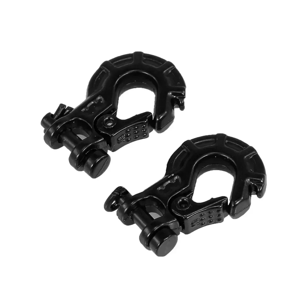 2 uds RC gancho de remolque de Metal gancho de cabrestante para 1:10 RC4WD TRX4 D90 AXIAL SCX10 piezas de decoración de simulación