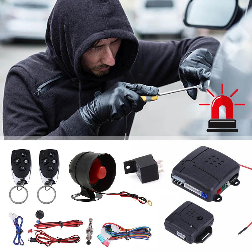 

Universal Vehicle System 2 Remote Remote Control Door Lock Programmable Vehicle Keyless Entry System Car Burglar Alarm