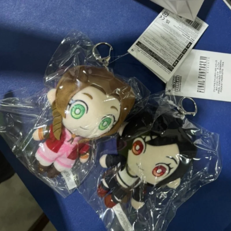 Genuine Plush Keychain Final Fantasy 7 Cloud Strife Pocket Peeplets Mini Stuffed Hanging Pendant For Anime Collectors