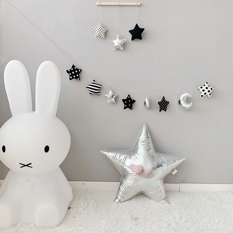 Gold And Silver Star Shaped Pillow Home Soft Decoration Thermally Goldened Sparkling Star Cushion Photography Props