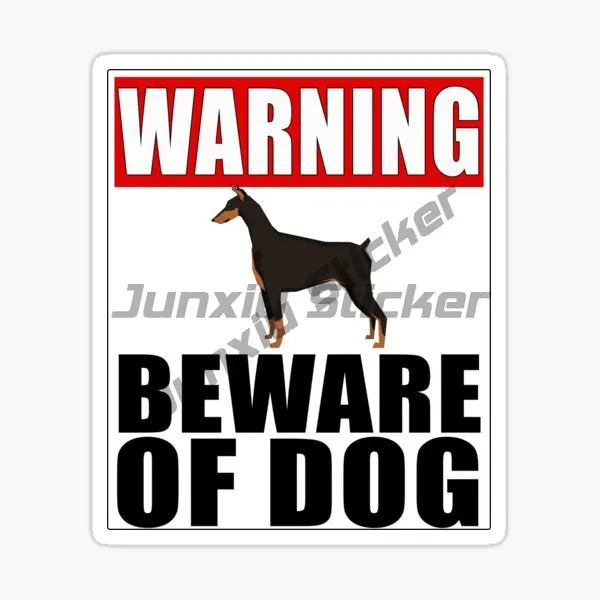 Warning Beware of Warning Sign Window Sticker Dog on Premises Sign No Trespassing Window Cling