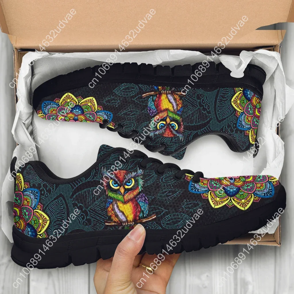 Mandala Owl Design Brand Fashion Sneakers Comfortable Summer Breathable Shoes Walking Shoes/Basketball Shoes