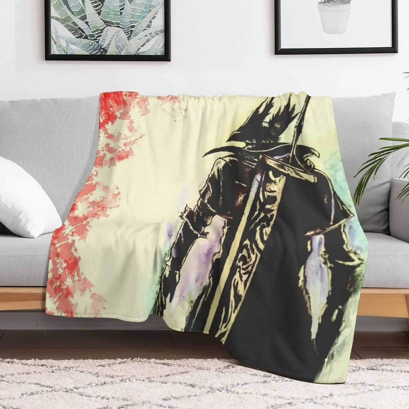 

Hunter of Nightmares || Bloodborne Throw Blanket halloween Designers Decorative Sofa Blankets