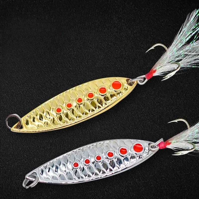 

Metal Vib Leech Spinners Spoon Lures 5g 7.5g 10g 15g 20g 25g 30g Artificial Bait Lure Fishing Tackle for Bass Pike Perch