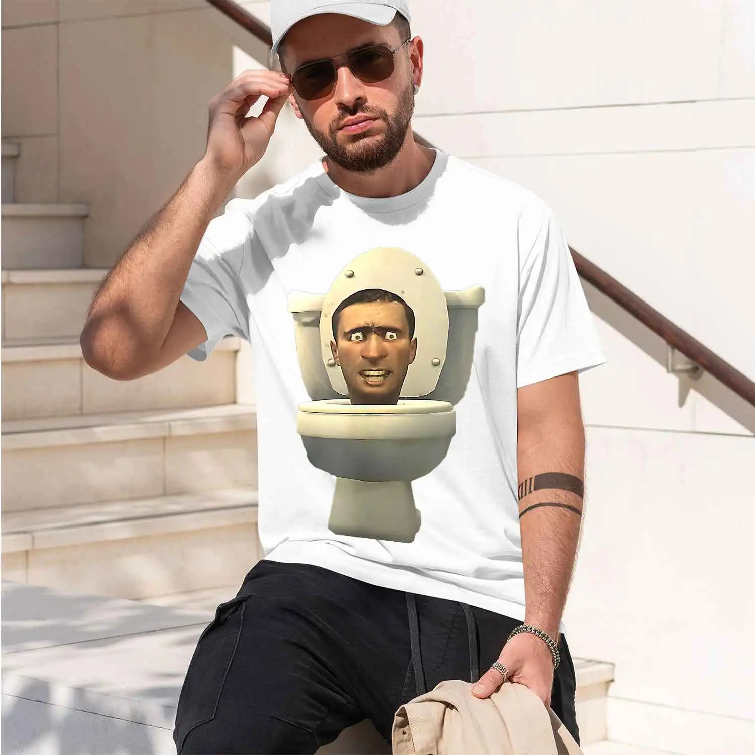 Skibidi Toilet 2026 New Model Men’s Short-sleeve crewneck T-Shirt Classic Casual Multiple Colors and Sizes for Daily Wear All-Da