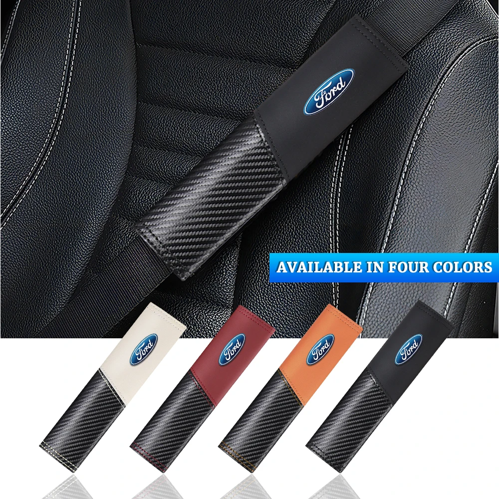 Protector de cinturón de seguridad para asiento de coche, accesorios para Ford focus Fiesta Ranger Mondeo Mustang Transit Shelby MK4 MK3 MK7, 1 ud.